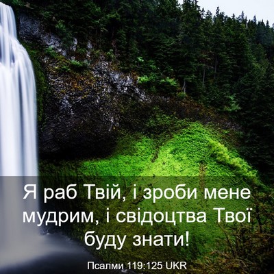 Picture 03 - Псалми 119:125 UKR - Я раб Твій, і зроби мене - Bible Verse Picture