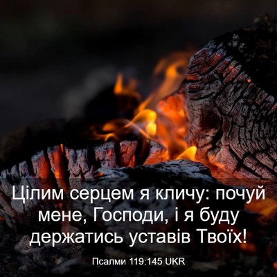 Picture 03 - Псалми 119:145 UKR - Цілим серцем я кличу: почуй - Bible Verse Picture