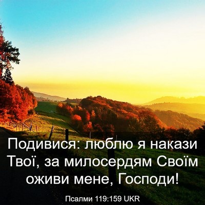 Picture 03 - Псалми 119:159 UKR - Подивися: люблю я накази - Bible Verse Picture