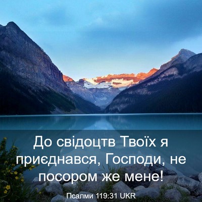 Picture 03 - Псалми 119:31 UKR - До свідоцтв Твоїх я - Bible Verse Picture