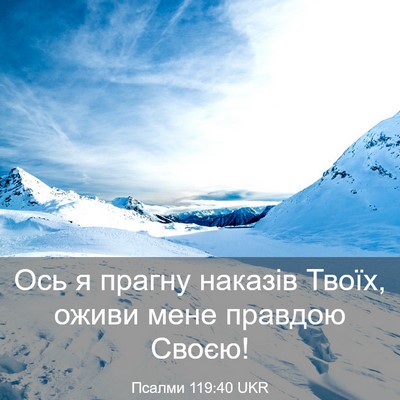 Picture 03 - Псалми 119:40 UKR - Ось я прагну наказів Твоїх, - Bible Verse Picture