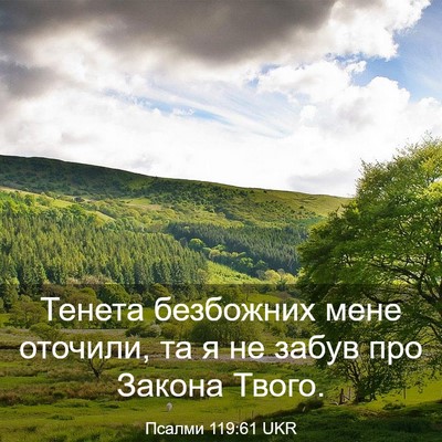 Picture 03 - Псалми 119:61 UKR - Тенета безбожних мене - Bible Verse Picture