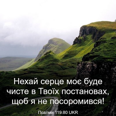 Picture 03 - Псалми 119:80 UKR - Нехай серце моє буде чисте - Bible Verse Picture