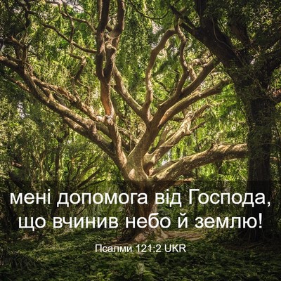 Picture 03 - Псалми 121:2 UKR - мені допомога від Господа, - Bible Verse Picture