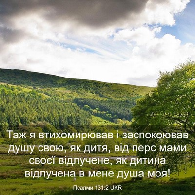 Picture 03 - Псалми 131:2 UKR - Таж я втихомирював і - Bible Verse Picture