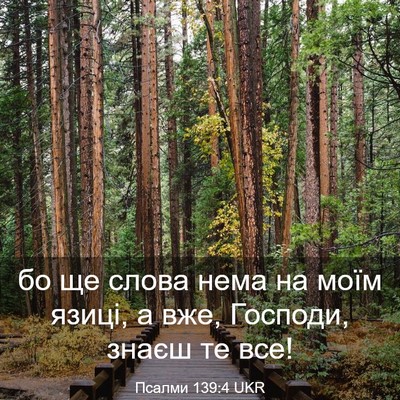 Picture 03 - Псалми 139:4 UKR - бо ще слова нема на моїм - Bible Verse Picture