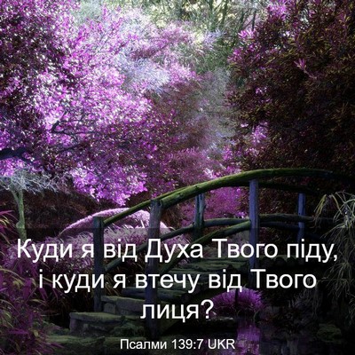 Picture 03 - Псалми 139:7 UKR - Куди я від Духа Твого піду, - Bible Verse Picture