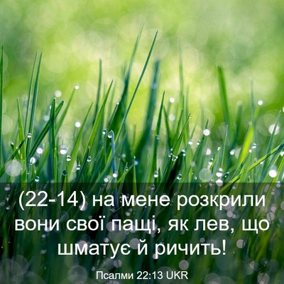 Picture 03 - Псалми 22:13 UKR - (22-14) на мене розкрили вони - Bible Verse Picture