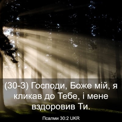 Picture 03 - Псалми 30:2 UKR - (30-3) Господи, Боже мій, я - Bible Verse Picture