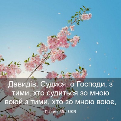 Picture 03 - Псалми 35:1 UKR - Давидів. Судися, о Господи, - Bible Verse Picture
