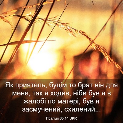 Picture 03 - Псалми 35:14 UKR - Як приятель, буцім то брат - Bible Verse Picture