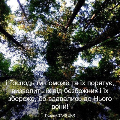 Picture 03 - Псалми 37:40 UKR - і Господь їм поможе та їх - Bible Verse Picture