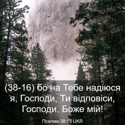 Picture 03 - Псалми 38:15 UKR - (38-16) бо на Тебе надіюся я, - Bible Verse Picture