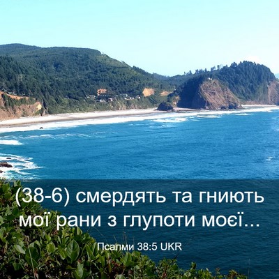 Picture 03 - Псалми 38:5 UKR - (38-6) смердять та гниють мої - Bible Verse Picture