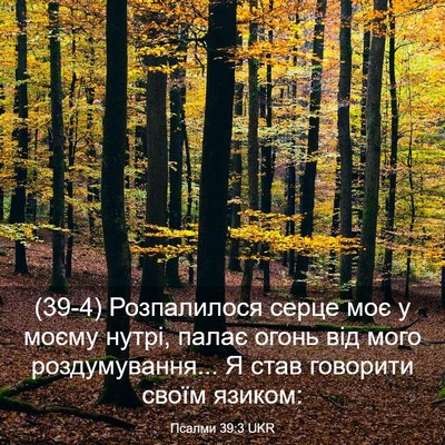 Picture 03 - Псалми 39:3 UKR - (39-4) Розпалилося серце моє - Bible Verse Picture
