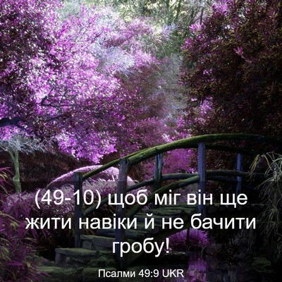 Picture 03 - Псалми 49:9 UKR - (49-10) щоб міг він ще жити - Bible Verse Picture