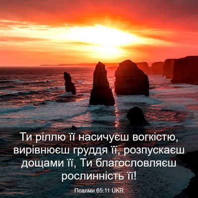 Picture 03 - Псалми 65:11 UKR - Ти ріллю її насичуєш - Bible Verse Picture