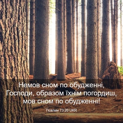 Picture 03 - Псалми 73:20 UKR - Немов сном по обудженні, - Bible Verse Picture
