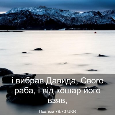Picture 03 - Псалми 78:70 UKR - і вибрав Давида, Свого - Bible Verse Picture