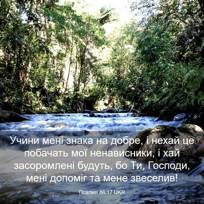Picture 03 - Псалми 86:17 UKR - Учини мені знака на добре, - Bible Verse Picture
