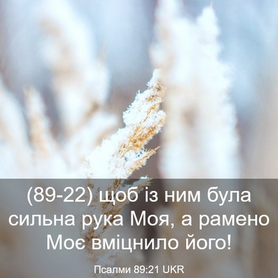 Picture 03 - Псалми 89:21 UKR - (89-22) щоб із ним була сильна - Bible Verse Picture