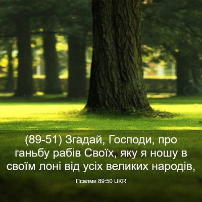 Picture 03 - Псалми 89:50 UKR - (89-51) Згадай, Господи, про - Bible Verse Picture