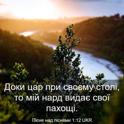 Picture 03 - Пісня над піснями 1:12 UKR - Доки цар при своєму столі, - Bible Verse Picture