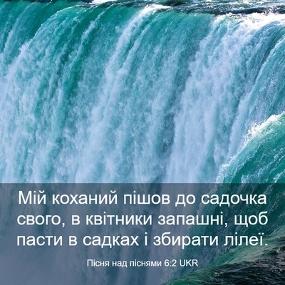 Picture 03 - Пісня над піснями 6:2 UKR - Мій коханий пішов до - Bible Verse Picture