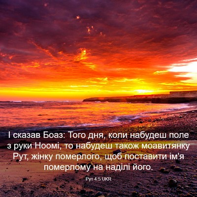 Picture 03 - Рут 4:5 UKR - І сказав Боаз: Того дня, - Bible Verse Picture