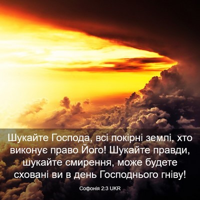 Picture 03 - Софонія 2:3 UKR - Шукайте Господа, всі - Bible Verse Picture