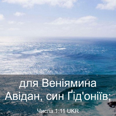 Picture 03 - Числа 1:11 UKR - для Веніямина Авідан, син - Bible Verse Picture
