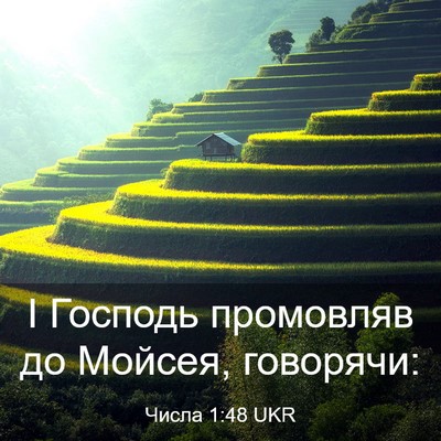 Picture 03 - Числа 1:48 UKR - І Господь промовляв до - Bible Verse Picture