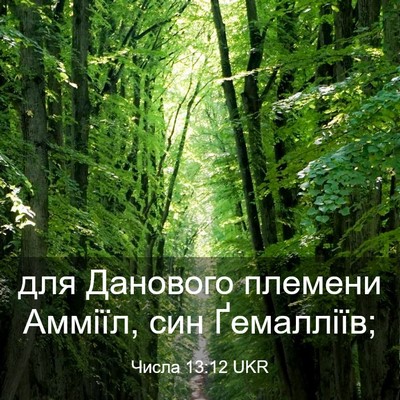 Picture 03 - Числа 13:12 UKR - для Данового племени - Bible Verse Picture