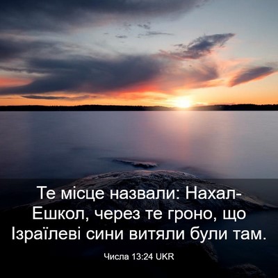 Picture 03 - Числа 13:24 UKR - Те місце назвали: - Bible Verse Picture