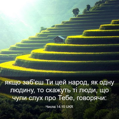 Picture 03 - Числа 14:15 UKR - якщо заб'єш Ти цей народ, як - Bible Verse Picture