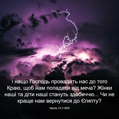 Picture 03 - Числа 14:3 UKR - І нащо Господь провадить - Bible Verse Picture