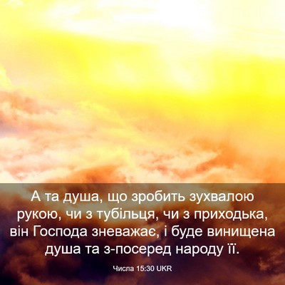 Picture 03 - Числа 15:30 UKR - А та душа, що зробить - Bible Verse Picture