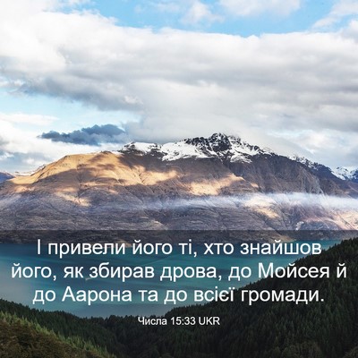Picture 03 - Числа 15:33 UKR - І привели його ті, хто - Bible Verse Picture