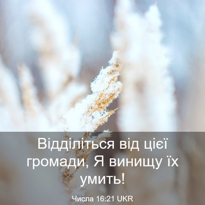Picture 03 - Числа 16:21 UKR - Відділіться від цієї - Bible Verse Picture