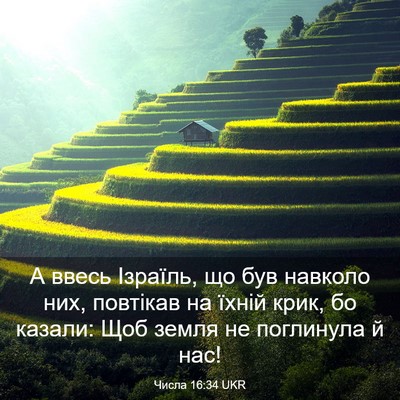 Picture 03 - Числа 16:34 UKR - А ввесь Ізраїль, що був - Bible Verse Picture