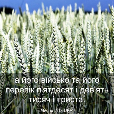 Picture 03 - Числа 2:13 UKR - а його військо та його - Bible Verse Picture