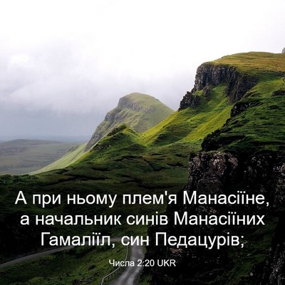 Picture 03 - Числа 2:20 UKR - А при ньому плем'я - Bible Verse Picture