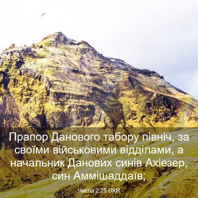 Picture 03 - Числа 2:25 UKR - Прапор Данового табору - Bible Verse Picture