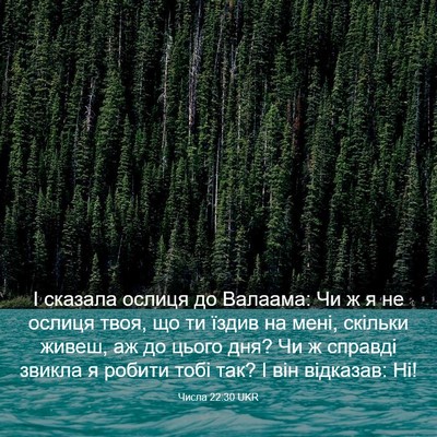 Picture 03 - Числа 22:30 UKR - І сказала ослиця до - Bible Verse Picture