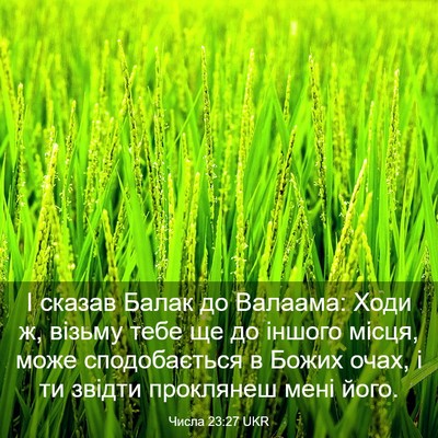 Picture 03 - Числа 23:27 UKR - І сказав Балак до Валаама: - Bible Verse Picture