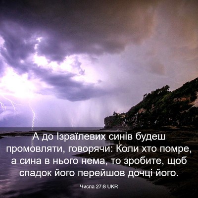 Picture 03 - Числа 27:8 UKR - А до Ізраїлевих синів - Bible Verse Picture