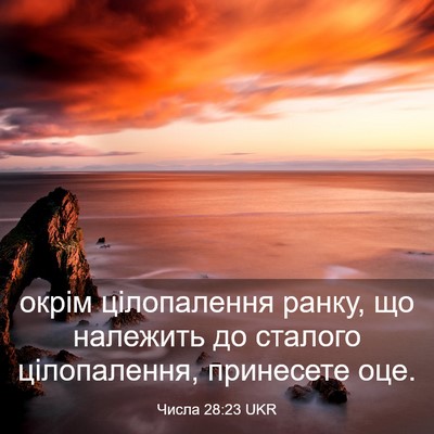 Picture 03 - Числа 28:23 UKR - окрім цілопалення ранку, - Bible Verse Picture