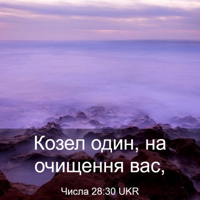 Picture 03 - Числа 28:30 UKR - Козел один, на очищення - Bible Verse Picture