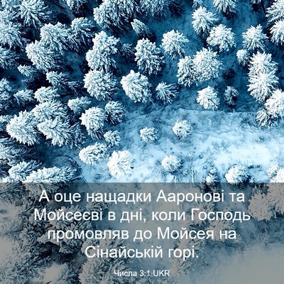 Picture 03 - Числа 3:1 UKR - А оце нащадки Ааронові та - Bible Verse Picture