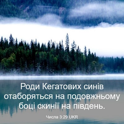 Picture 03 - Числа 3:29 UKR - Роди Кегатових синів - Bible Verse Picture